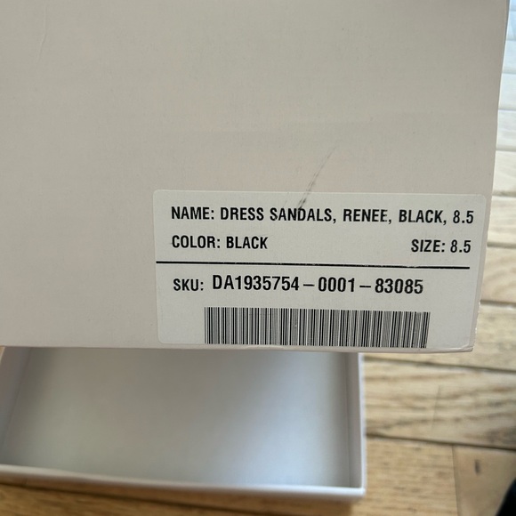 Justfab Renee black with brown straps sandals & peep toe - Picture 10 of 11